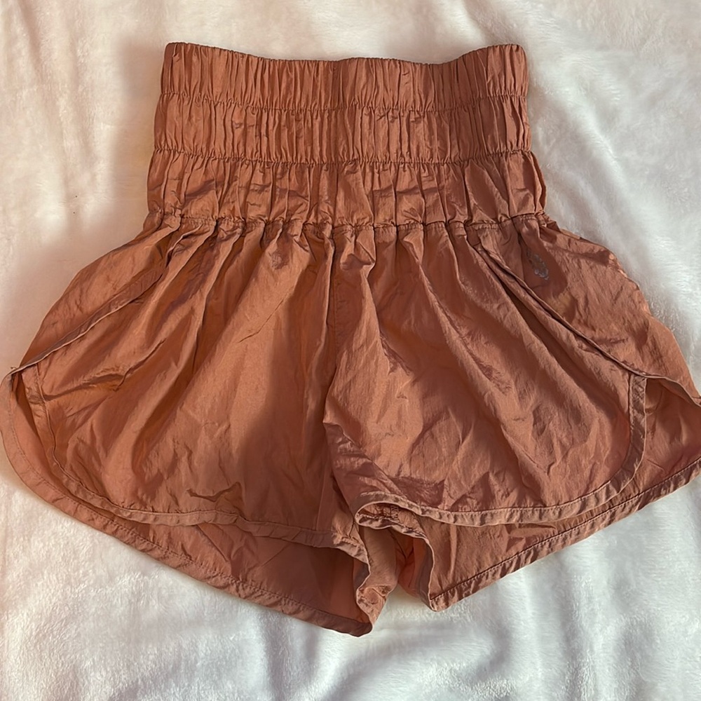 Coral orange free people shorts